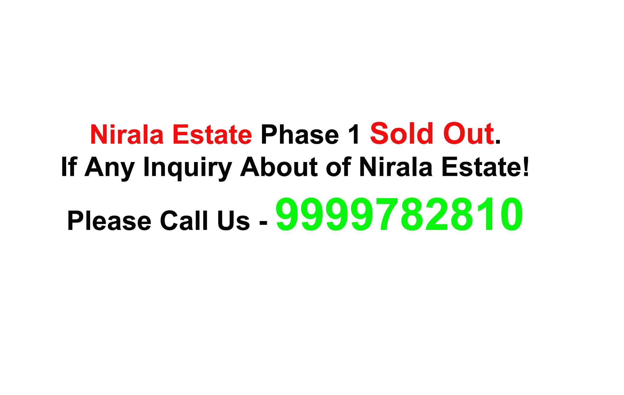 Nirala Estate Phase 1 Price List
