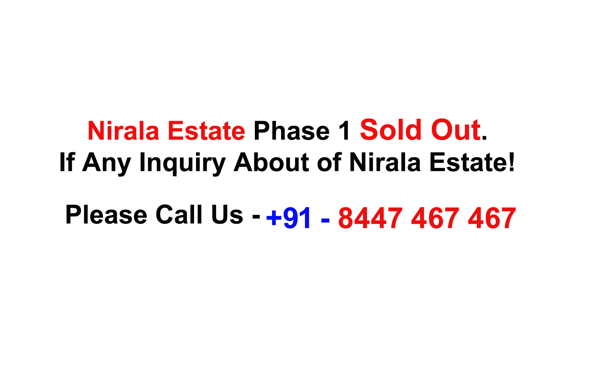 Nirala Estate Phase 1 Price List